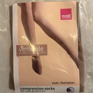 Medi Venosole 20-30 mmHg Compression Pantyhose Closed Toe Beige Size M NEW